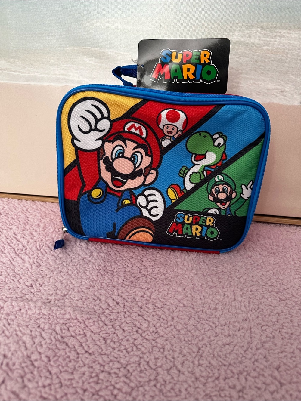 Super Mario Kids Lunch Bag - Blue